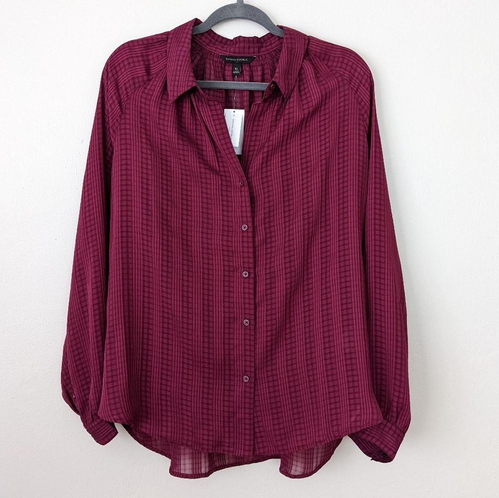 Banana Republic Factory Jacquard Blouse - Picture 2 of 8